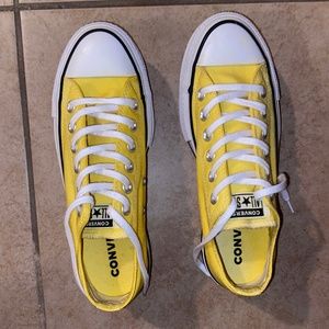 Yellow Converse Platforms Womens 7